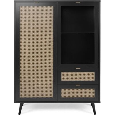 Vitrina Velez negra - 103x40x139 cm - Vitrina alta Vitrina Velez negra - 103x40x139 cm - Vitrina alta