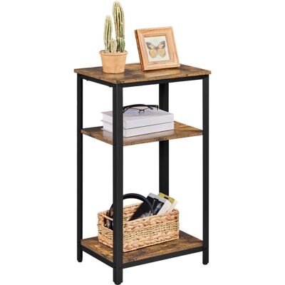 HOMEVIVE Yaheetech - Mesa Auxiliar Con Estantes 45 X 35 X 75 Cm Vintaje Mesitas De Noche Para Salón Dormitorio Sala De Estar De Estilo Rústico Para Espacios Límites HOMEVIVE Yaheetech - Mesa Auxiliar Con Estantes 45 X 35 X 75 Cm Vintaje Mesitas De Noche Para Salón Dormitorio Sala De Estar De Estilo Rústico Para Espacios Límites