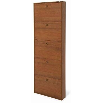ABITARE Zapatero De 5 Puertas En Nogal Antiguo - Chicago ABITARE Zapatero De 5 Puertas En Nogal Antiguo - Chicago