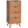 Atmosphera - Cajonera Naomi - 4 cajones - madera y metal créateur d'intérieur - Beige