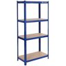 SONGMICS Estantería metálica para almacenar de pie 4 Estantes 520kg, 160 x 80 x 40cm - Azul