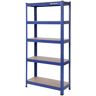 SONGMICS Estantería metálica para almacenar de pie 5 estantes 650kg, 150 x 75 x 30cm - Azul