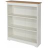 NETFURNITURE Kolo Low -Wide Bookcase estantes ajustables de roble crema. - Crema