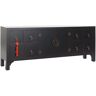 FIJALO Mueble tv abeto mdf 130X24X51 oriental negro MB170066