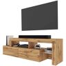 Asten – Mueble de tv – 172 cm - Roble wotan – con led - Selsey