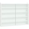 HOMCOM Vitrina Pared de Madera con Estantes Ajustables y 2 Puertas Correderas de Vidrio para Colecciones Perfumes Figuras de Decoración 80x9,5x60 cm Blanco