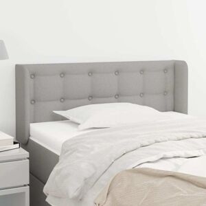 vidaXL Cabecera con Orejas Gris Claro - Cabecera vidaXL Cabecera con Orejas Gris Claro - Cabecera