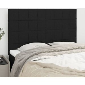 Cabeceros 4 Unidades Tela Negro 72x5x78/88 Cm Vidaxl Cabeceros 4 Unidades Tela Negro 72x5x78/88 Cm Vidaxl