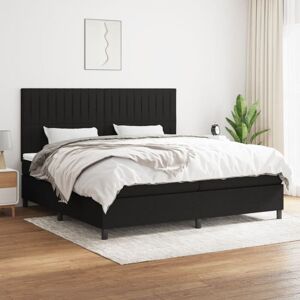 Vidaxl - Cama Box Spring Con Colchón Tela Negro 200x200 Cm Vidaxl - Cama Box Spring Con Colchón Tela Negro 200x200 Cm