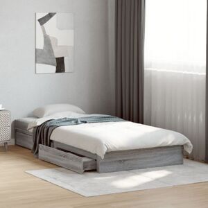 Cama Con Cajones Madera De Ingeniería Gris Sonoma 90x190 Cm Vidaxl Cama Con Cajones Madera De Ingeniería Gris Sonoma 90x190 Cm Vidaxl