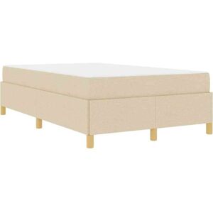 Estructura De Cama VidaXL Crema Tela 120x200 Cm - Estructura De Cama Estructura De Cama VidaXL Crema Tela 120x200 Cm - Estructura De Cama