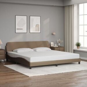 Estructura de cama con cabecero - 200x200cm - Cuero sintético - Capuchino Estructura de cama con cabecero - 200x200cm - Cuero sintético - Capuchino