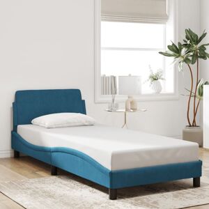 Cama Con Cabecero Sin Colchón Terciopelo Azul 80x200 Cm Vidaxl Cama Con Cabecero Sin Colchón Terciopelo Azul 80x200 Cm Vidaxl
