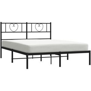 Estructura Cama Sin Colchón Con Cabecero Metal Negro 120x190 Cm Vidaxl Estructura Cama Sin Colchón Con Cabecero Metal Negro 120x190 Cm Vidaxl