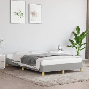 Estructura De Cama Sin Colchón Tela Gris Claro 120x190 Cm Vidaxl Estructura De Cama Sin Colchón Tela Gris Claro 120x190 Cm Vidaxl
