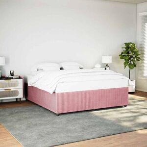 Estructura Cama Sin Colchón Terciopelo Rosa 200x200 Cm Vidaxl Estructura Cama Sin Colchón Terciopelo Rosa 200x200 Cm Vidaxl