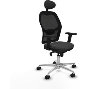 Piqueras Y Crespo - Jorquera Sincro Malla Negra Similpiel Gris Oscuro Brazos 2d Base Aluminio Cabecero Fijo Ruedas 65mm Nailon Piqueras Y Crespo - Jorquera Sincro Malla Negra Similpiel Gris Oscuro Brazos 2d Base Aluminio Cabecero Fijo Ruedas 65mm Nailon