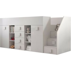 Hartford 366 Cama litera blanca individual - Muebles de dormitorio Hartford 366 Cama litera blanca individual - Muebles de dormitorio