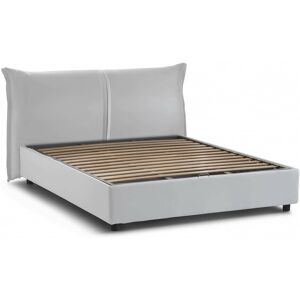 Cama Matrimonial Cesira, Cama Contenedor Con Revestimiento De Tela, 100% Made In Italy, Apertura Frontal, Adecuado Para Colchón Cm 160x200, Blanco, Con Embalaje Reforzado - Talamo Italia Cama Matrimonial Cesira, Cama Contenedor Con Revestimiento De Tela, 100% Made In Italy, Apertura Frontal, Adecuado Para Colchón Cm 160x200, Blanco, Con Embalaje Reforzado - Talamo Italia