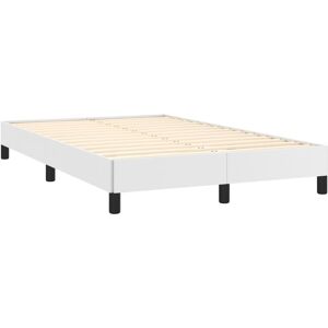 Estructura De Cama Sin Colchón Cuero Sintético Blanco 120x190cm Vidaxl Estructura De Cama Sin Colchón Cuero Sintético Blanco 120x190cm Vidaxl