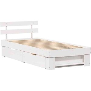 Cama y Estructura de Pino Blanco Vidaxl - Almacenamiento y Diseño Minimalista Cama y Estructura de Pino Blanco Vidaxl - Almacenamiento y Diseño Minimalista