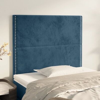 Cabeceros 2 Unidades De Terciopelo Azul Oscuro 80x5x78/88 Cm Vidaxl Cabeceros 2 Unidades De Terciopelo Azul Oscuro 80x5x78/88 Cm Vidaxl