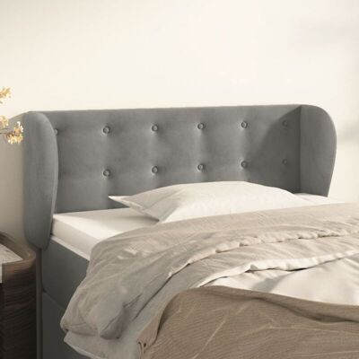 Cabecero De Terciopelo Gris Claro 83x23x78/88 Cm Vidaxl Cabecero De Terciopelo Gris Claro 83x23x78/88 Cm Vidaxl