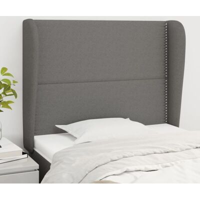 Cabecero gris oscuro con orejas de vidaXL Cabecero gris oscuro con orejas de vidaXL