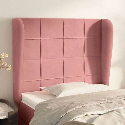 Cabecero de Terciopelo Rosa con Orejas - Cabecero Cabecero de Terciopelo Rosa con Orejas - Cabecero