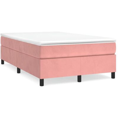 vidaXL Cama box spring rosa terciopelo 120x190cm - Cama vidaXL Cama box spring rosa terciopelo 120x190cm - Cama