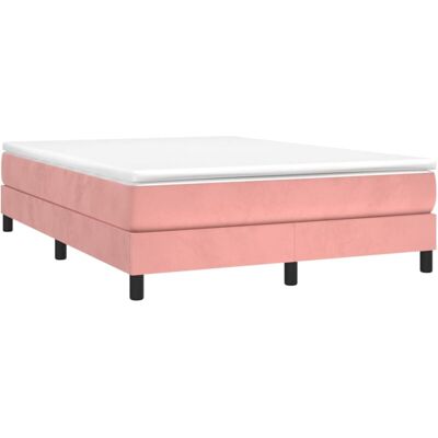 Cama de terciopelo rosa Maisonchic con colchón de muelles ensacados - Cama Cama de terciopelo rosa Maisonchic con colchón de muelles ensacados - Cama
