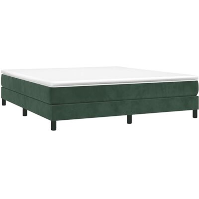 Cama Box Spring Con Colchón Terciopelo Verde Oscuro 180x200 Cm Vidaxl Cama Box Spring Con Colchón Terciopelo Verde Oscuro 180x200 Cm Vidaxl