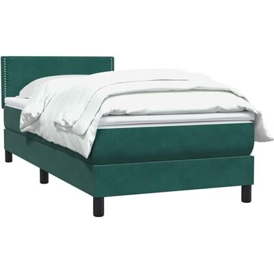 Cama de Terciopelo Verde 80x220 cm con Cabecero Ajustable Cama de Terciopelo Verde 80x220 cm con Cabecero Ajustable