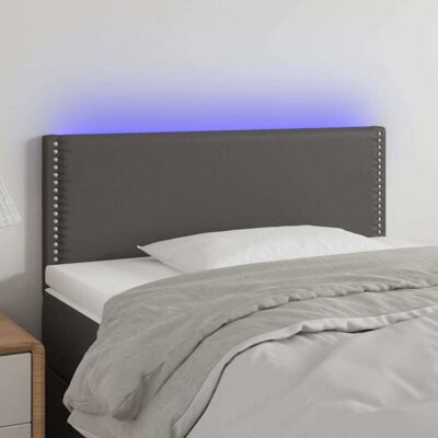 Cabecero LED gris - Encabezado con LED de cuero sintético 80x5x78/88 cm Cabecero LED gris - Encabezado con LED de cuero sintético 80x5x78/88 cm