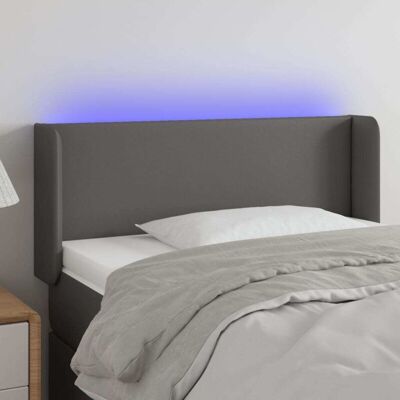 vidaXL Cabecero moderno gris con LED - Cabecero vidaXL Cabecero moderno gris con LED - Cabecero
