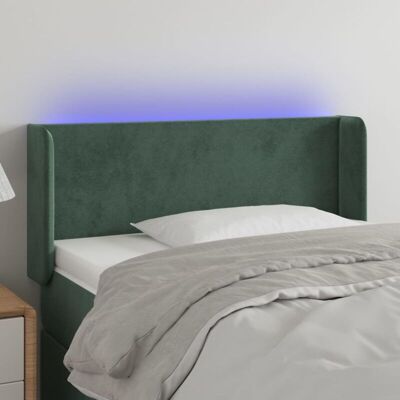 Cabecero con LED de terciopelo verde oscuro 93x16x78/88 cm vidaXL Cabecero con LED de terciopelo verde oscuro 93x16x78/88 cm vidaXL