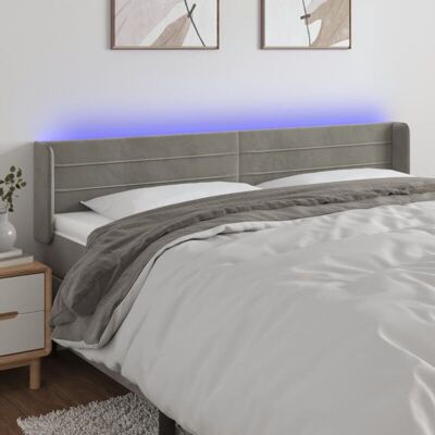 Cabecero MAISONCHIC - Velour con LED ajustable - Estilo moderno Cabecero MAISONCHIC - Velour con LED ajustable - Estilo moderno