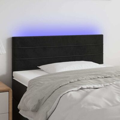 vidaXL Cabecero de Terciopelo Negro con LED - Cabecero vidaXL Cabecero de Terciopelo Negro con LED - Cabecero