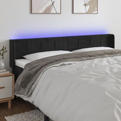 Cabecero de Terciopelo Negro con LED - Cabecero Cabecero de Terciopelo Negro con LED - Cabecero