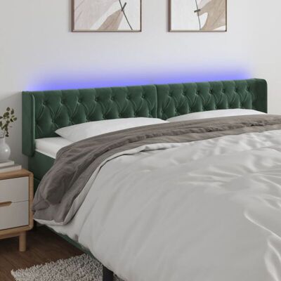 cabecero de terciopelo verde oscuro con LED - cabecero con LED cabecero de terciopelo verde oscuro con LED - cabecero con LED
