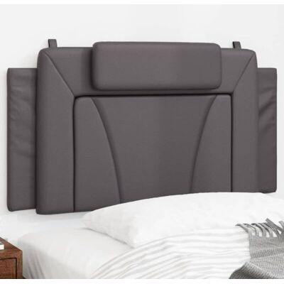 Cabecero De Cama Acolchado Cuero Sintético Gris 100 Cm Vidaxl Cabecero De Cama Acolchado Cuero Sintético Gris 100 Cm Vidaxl