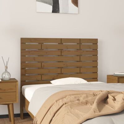 Cabecero Cama Pared Madera Maciza Pino Marrón Miel 106x3x63 Cm Vidaxl Cabecero Cama Pared Madera Maciza Pino Marrón Miel 106x3x63 Cm Vidaxl
