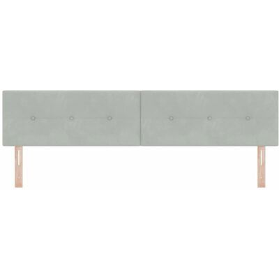 Vidaxl - Cabecera Gris Claro de 200 cm en Terciopelo Vidaxl - Cabecera Gris Claro de 200 cm en Terciopelo