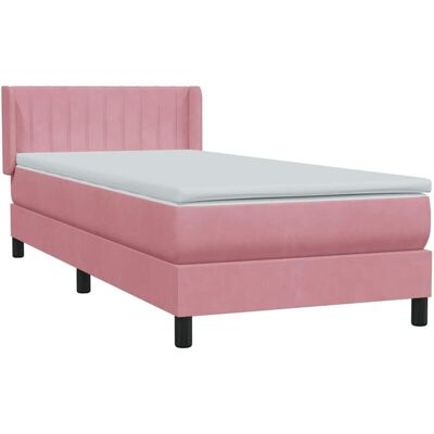 vidaXL Cama de Terciopelo Rosa 90x220cm con Almacenamiento - Cama vidaXL Cama de Terciopelo Rosa 90x220cm con Almacenamiento - Cama