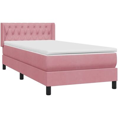 Cama de Terciopelo Rosa Vidaxl con Colchón y Marco - Cama con Colchón y Marco Cama de Terciopelo Rosa Vidaxl con Colchón y Marco - Cama con Colchón y Marco