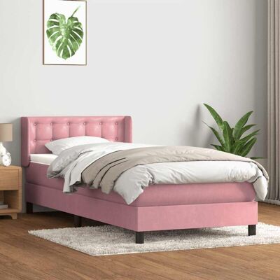 vidaXL Cama box rosa terciopelo 90x210 cm vidaXL Cama box rosa terciopelo 90x210 cm