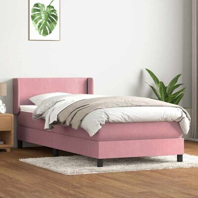 vidaXL Cama Boxspring Rosa con Colchón - Cama con Colchón vidaXL Cama Boxspring Rosa con Colchón - Cama con Colchón