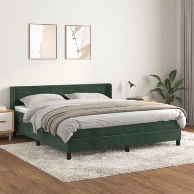 Cama con Colchón de Terciopelo - King Size Cama con Colchón de Terciopelo - King Size