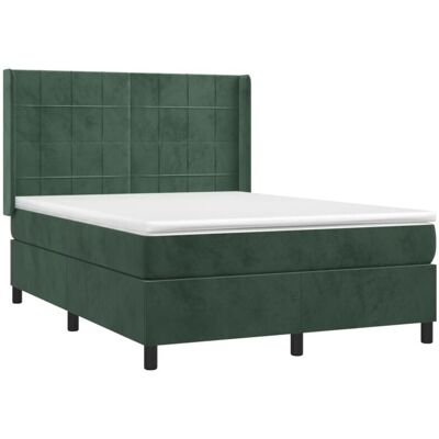 VIDAXL Cama ajustable de terciopelo verde oscuro 140x190cm VIDAXL Cama ajustable de terciopelo verde oscuro 140x190cm