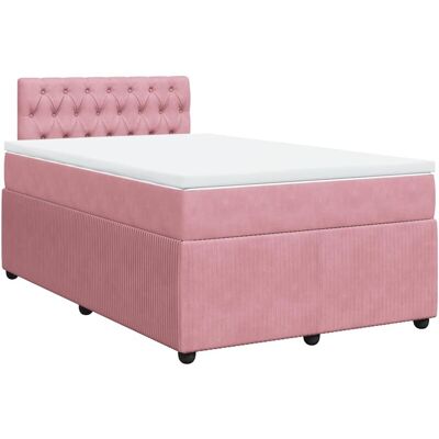 Cama Box Spring Con Colchón Terciopelo Rosa 120x190 Cm Vidaxl Cama Box Spring Con Colchón Terciopelo Rosa 120x190 Cm Vidaxl